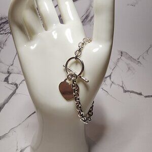 925 Silver Heart Charm Bracelet